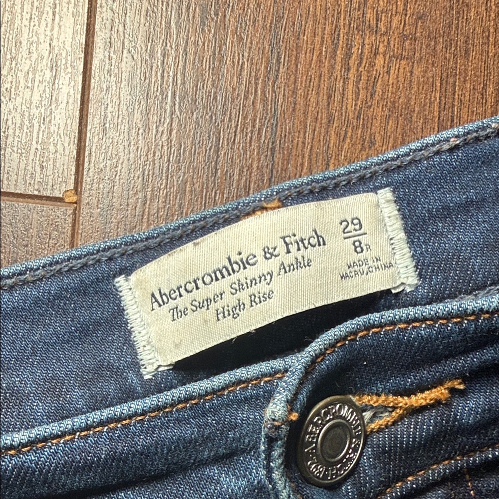 Abercrombie & Fitch Dark Blue High Rise Jeans - Picture 2 of 4
